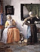 METSU, Gabriel Woman Reading a Letter sg oil on canvas